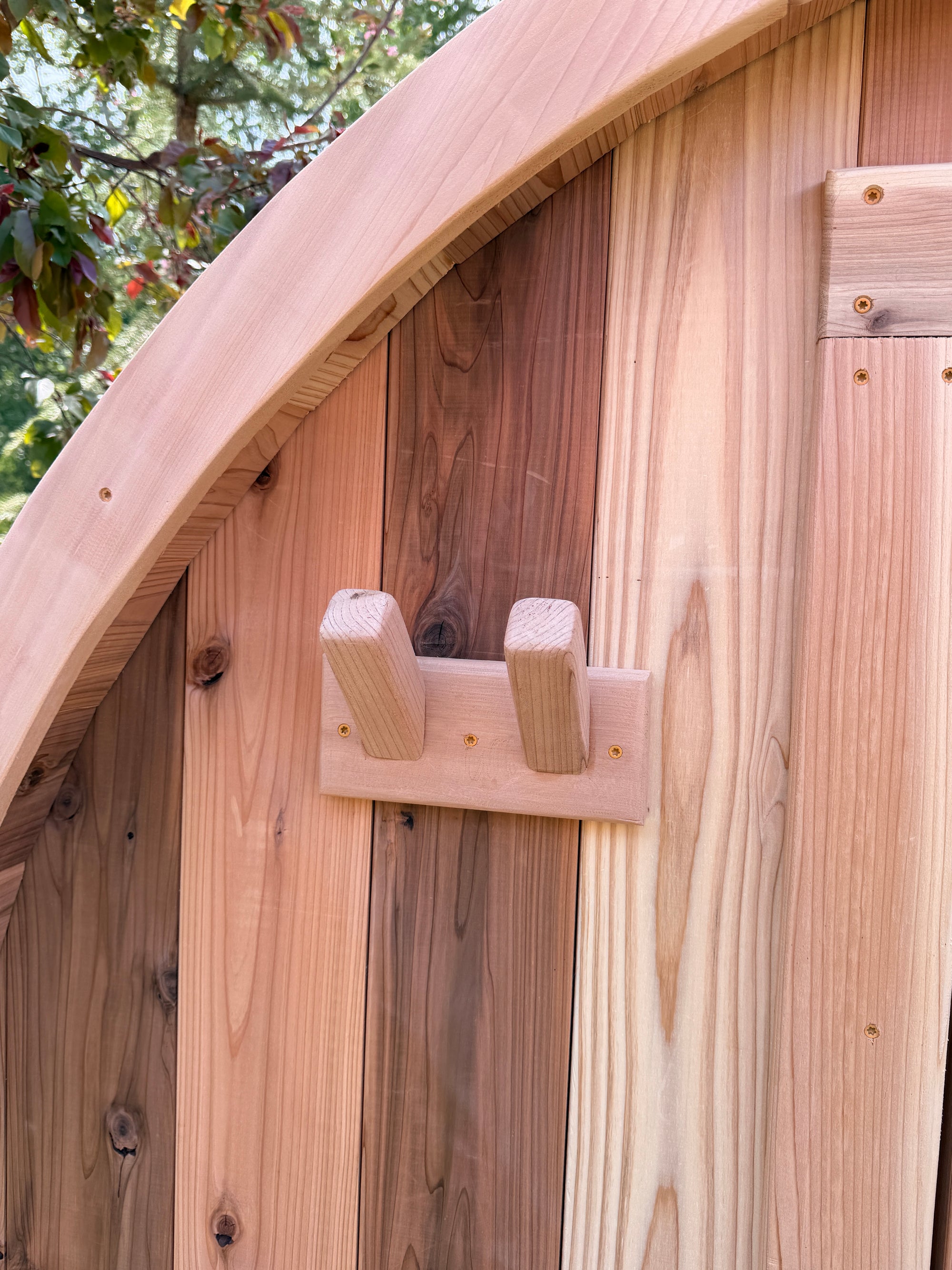 Barrel sauna past build