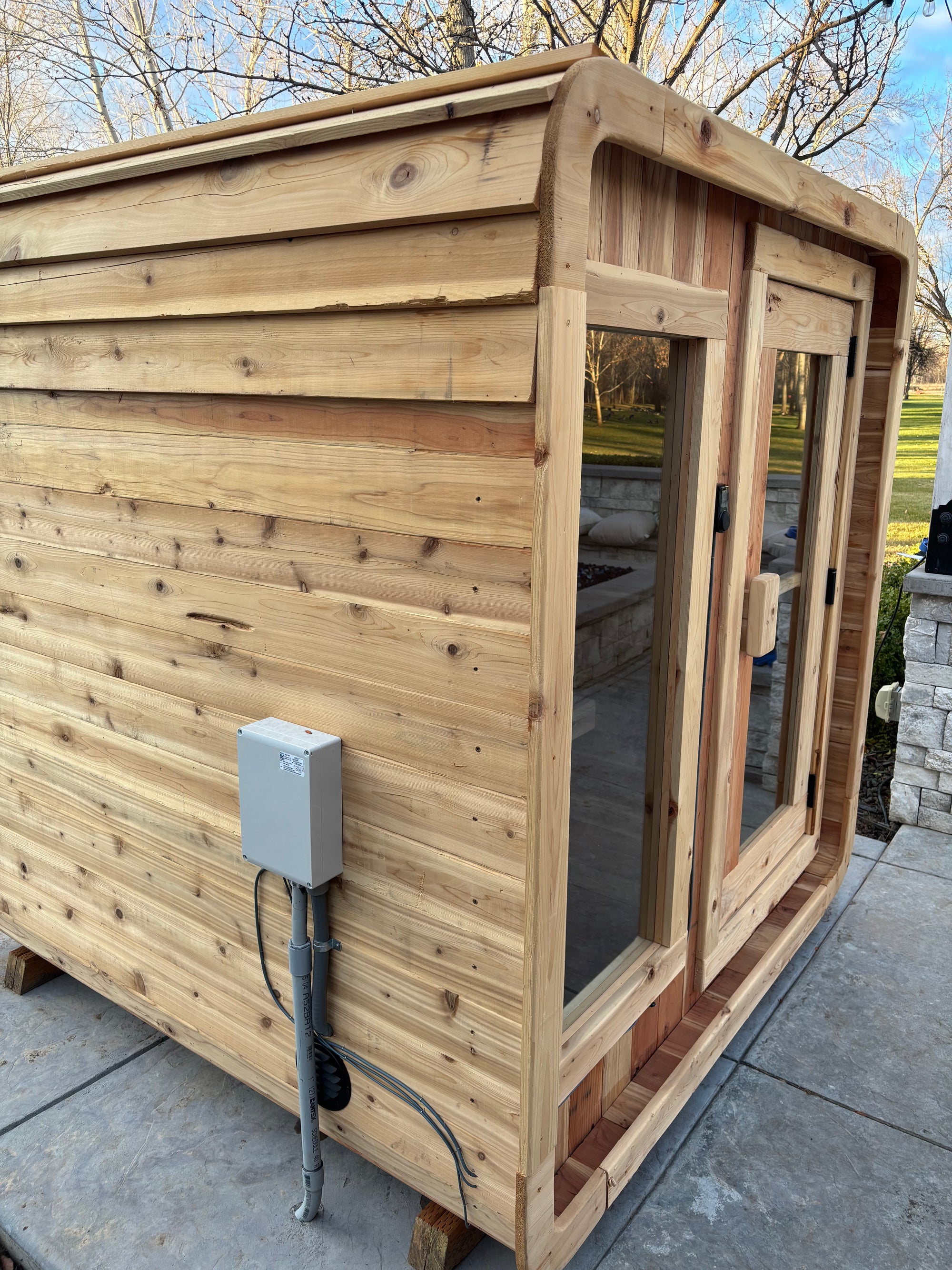 Cedar sauna past build